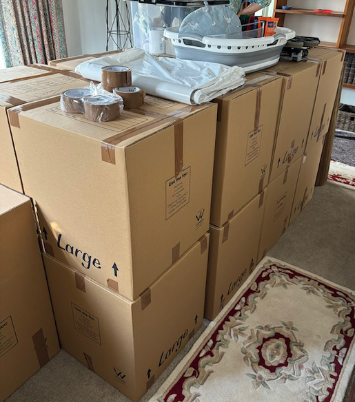 An image of boxes showing secure packaging